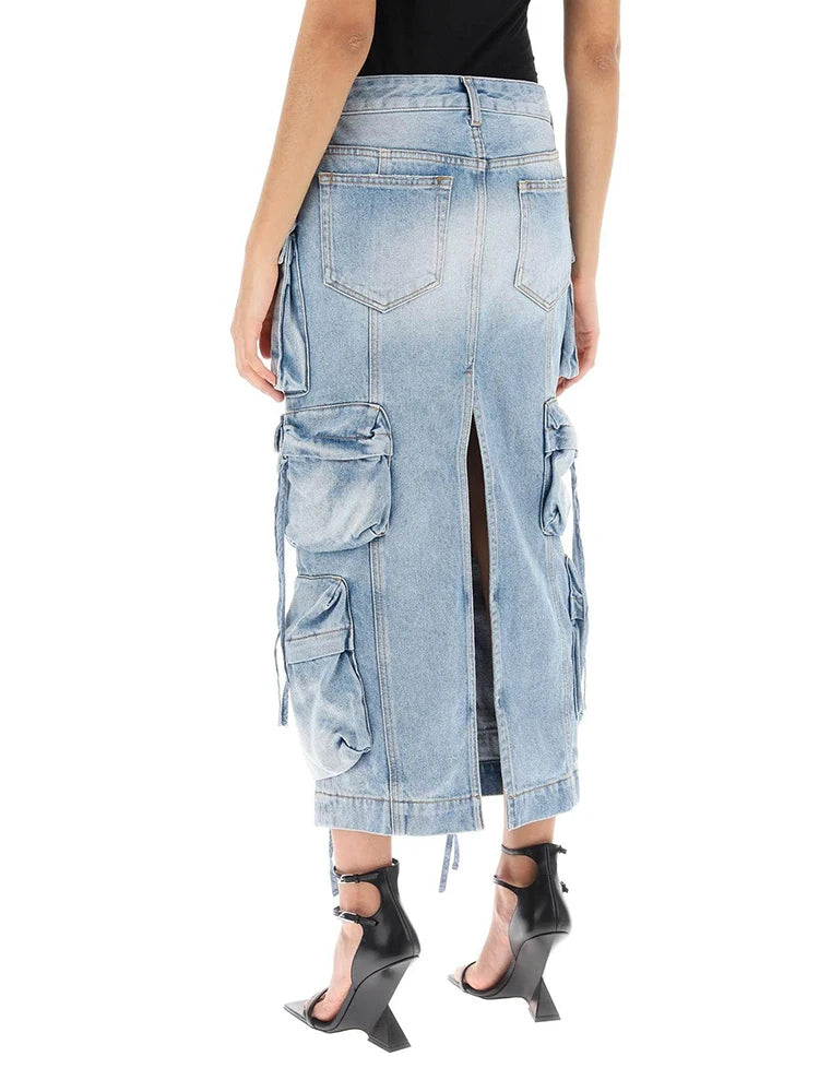 ChicCargo- High-Waist Denim Skirt