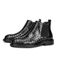 Men’s Woven Pattern Short Boots