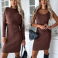 AutumnCharm - Knit Pullover Sweater And Cami Dress Set